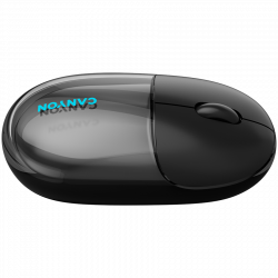 CANYON OnClick 24 BT/Wireless bežični miš, prozirno-crni, optički, 1200 dpi