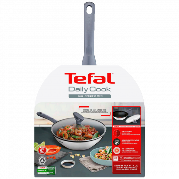 Tefal Tava Wok sa poklopcem, 28 cm, Daily Cook - G7309955