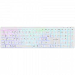 CANYON HKB-W11 bežična tastatura UK/US, RGB, Dual Mode, bijela
