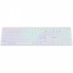 CANYON HKB-W11 bežična tastatura UK/US, RGB, Dual Mode, bijela