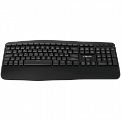 CANYON HKB-W6 bežična tastatura, crna, Bluetooth/RF, 105 tipki, Full-Size