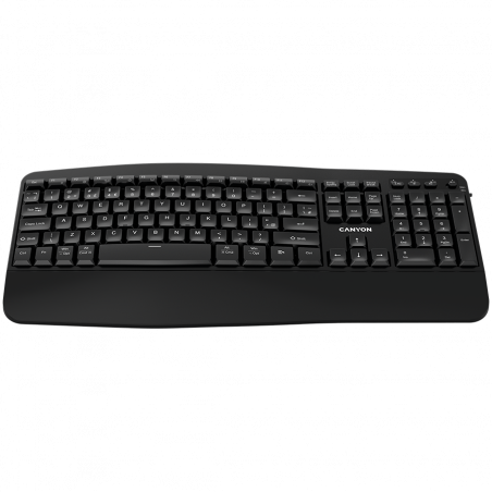 CANYON HKB-W6 bežična tastatura, crna, Bluetooth/RF, 105 tipki, Full-Size