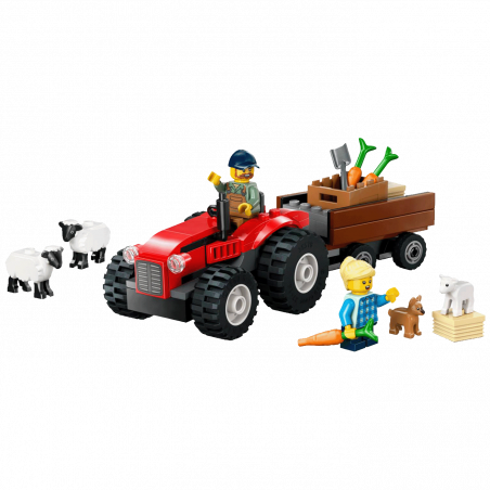 Lego Crveni traktor s prikolicom i ovce, LEGO City