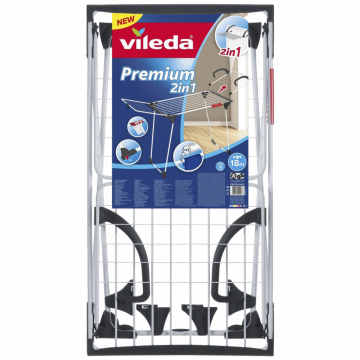 Vileda Sušilo za veš, 2u1, 18 met. žice za sušenje, Premium - Premium 2u1