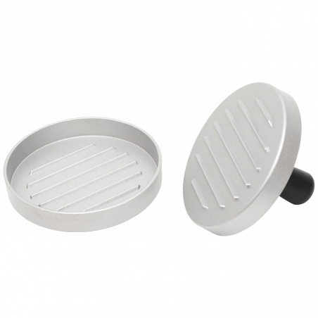 home Presa za hamburgere, rebrasti aluminij, promjer 115 mm - GRT06