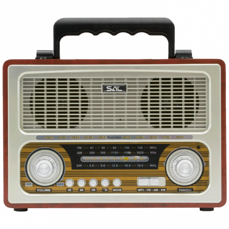 SAL Retro radio + BT bežični zvučnik, 4in1, FM, MP3, AUX - RRT3