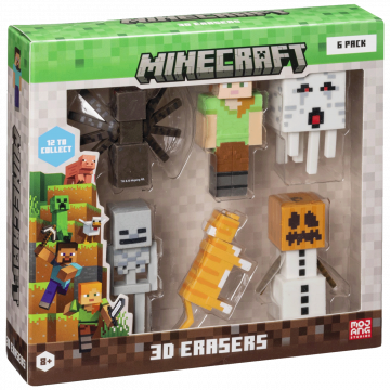 PMI Gumice za brisanje, Minecraft 3D, set 6 kom. - MC4060B