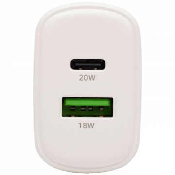 home Punjač kučni, brzi, 1 x USB-A, 1 x USB-C, 20W, GaN - SA20PPS