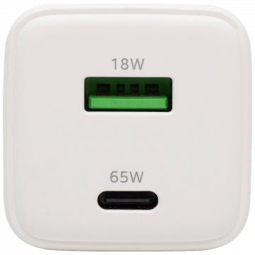 home Punjač kučni, brzi, 1 x USB-A, 1 x UCB-C, 65W, GaN - SA65PPS