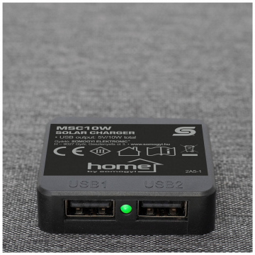 home Prijenosni solarni USB punjač, sklopivi, 2 x USB-A, 10W - MSC10W