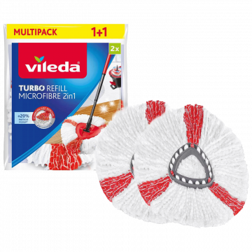Vileda Zamjenska krpa za čišćenje poda, 2 kom. - Turbo Mop Refill 2in1, 2X