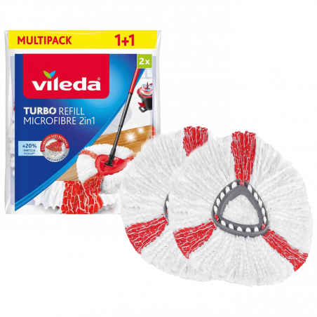Vileda Zamjenska krpa za čišćenje poda, 2 kom. - Turbo Mop Refill 2in1, 2X