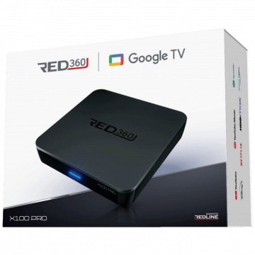REDLINE Prijemnik Google TV, 4K, 2GB / 16 GB, WiFi, Bluetooth, LAN - RED360 X100 PRO