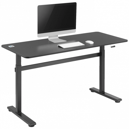 Ergo Office Radni stol 140 x 60 cm, podesiva visina, crna - ER-401 B