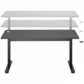 Ergo Office Radni stol 140 x 60 cm, podesiva visina, crna - ER-401 B