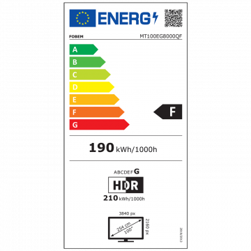 Fobem Televizor Smart QLED 144Hz 4K UltraHD 100", Google TV - MT100EG8000QF