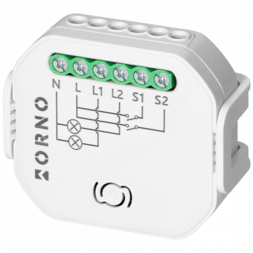 Orno 2-kanalni relej, WiFi, Bluetooth, Tuya Smart - OR-SH-17101