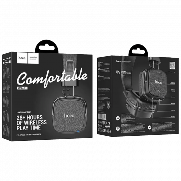 hoco. Bežične/žične slušalice, Bluetooth, AUX - W56 Earl, Black