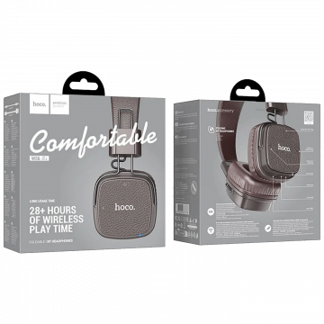 hoco. Bežične/žične slušalice, Bluetooth, AUX - W56 Earl, Brown