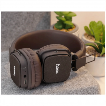 hoco. Bežične/žične slušalice, Bluetooth, AUX - W56 Earl, Brown