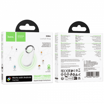 hoco. Inteligentni lokator uređaja, Google Find My Device - E98A Starry, White