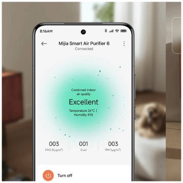 Xiaomi Pročišćivač zraka, protok zraka 443/h, LED display, WiFi - Mi Air Purifier 6