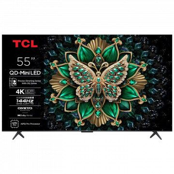 TCL Televizor Smart C6K Premium QD-MiniLED 4K 55", Google TV - 55C6K
