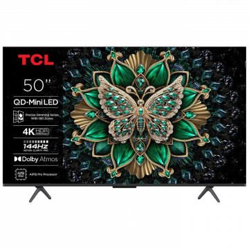TCL Televizor Smart C6K Premium QD-MiniLED 4K 50", Google TV - 50C6K