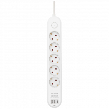 home Produžni kabl, 5 utičnica, 1.5mm², USB, 3 met. - NV5K3USBC