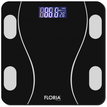 Floria Pametna vaga, tjelesna, do 180 kg, LED zaslon, Bluetooth - ZLN8962