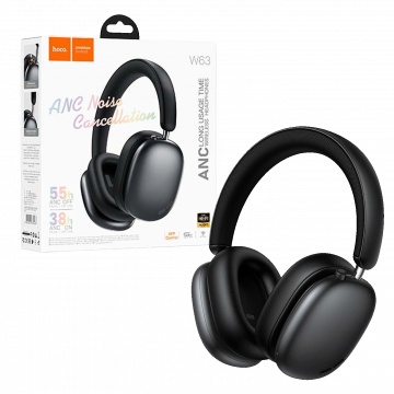 hoco. Bežične slušalice, Bluetooth, ANC - W63 Black