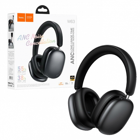 hoco. Bežične slušalice, Bluetooth, ANC - W63 Black