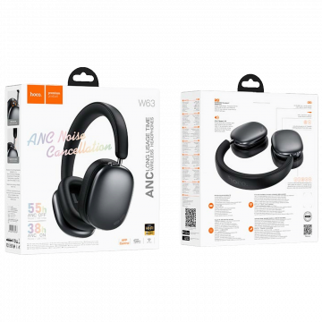 hoco. Bežične slušalice, Bluetooth, ANC - W63 Black
