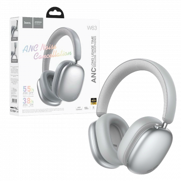 hoco. Bežične slušalice, Bluetooth, ANC - W63 Silver