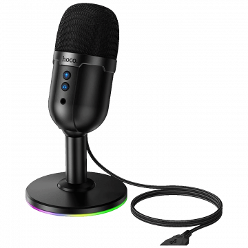 hoco. Mikrofon, stolni, RGB, USB - L25