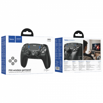 hoco. Gamepad bežični za PS5, 600 mAh - GA32 Dragon Black
