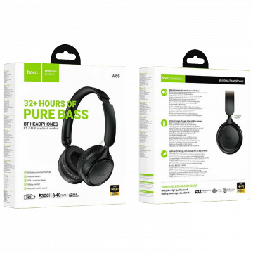 hoco. Slušalice bežične, Bluetooth / AUX - W66 Black