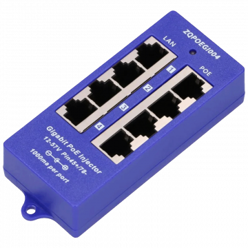 Extralink PoE iInjector sa 4 1000Mb/s RJ45 porta, pasivni - 4 Port Gigabit PoE Injector