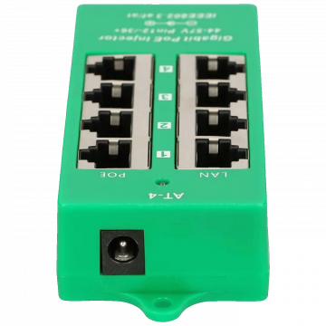 Extralink PoE Injector sa 4 Gigabit 802.3at/af porta, Mode A, aktivni - 4 Port Gigabit PoE Injector