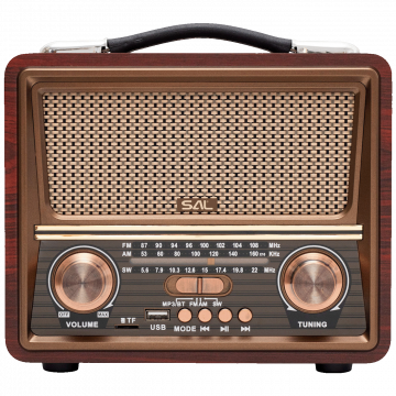 SAL Retro radio + BT bežični zvučnik, FM, MP3, USB/microSD - RRT22
