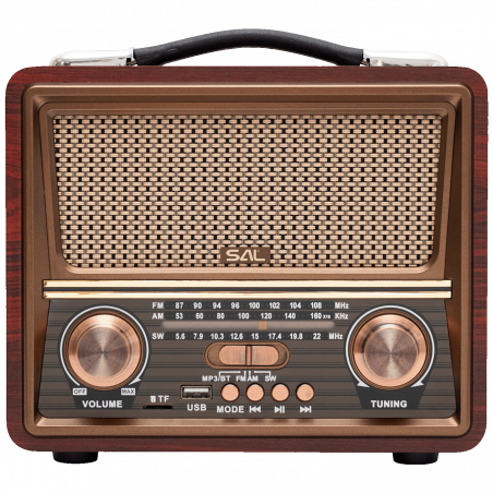 SAL Retro radio + BT bežični zvučnik, FM, MP3, USB/microSD - RRT22