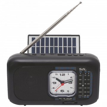 SAL Radio prijemnik sa solarnim napajanjem, FM-AM-SW, Bluetooth - RPH3