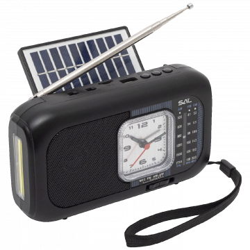 SAL Radio prijemnik sa solarnim napajanjem, FM-AM-SW, Bluetooth - RPH3