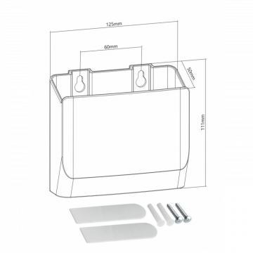 Superior Nosač za daljinski upravjač, zidni, pakiranje 2 kom. - Wall-Mounted Remote Control Holder