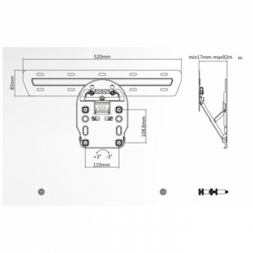 Superior Nosač za Samsung QLED TV prijemnike 49" - 55 "- 65", 50 kg. - Wall mount Samsung QLED TVs