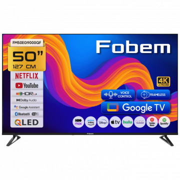 Fobem Televizor Smart QLED 1000Hz 4K UltraHD 50", Google TV - FM50EG9000QF