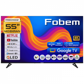 Fobem Televizor Smart QLED 1000Hz 4K UltraHD 55", Google TV - FM55EG9000QF