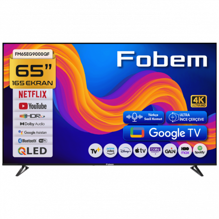 Fobem Televizor Smart QLED 1000Hz 4K UltraHD 65", Google TV - FM65EG9000QF