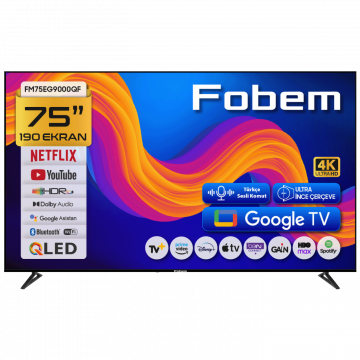 Fobem Televizor Smart QLED 1000Hz 4K UltraHD 75", Google TV - FM75EG9000QF