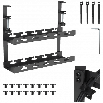 Maclean Nosač / organizator kablova, stolni, 2 nivoa, do 5 kg. - MC-104 B